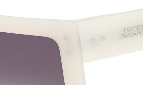 Isabel Marant Rectangular Sunglasses In Pearl White/grey Shaded