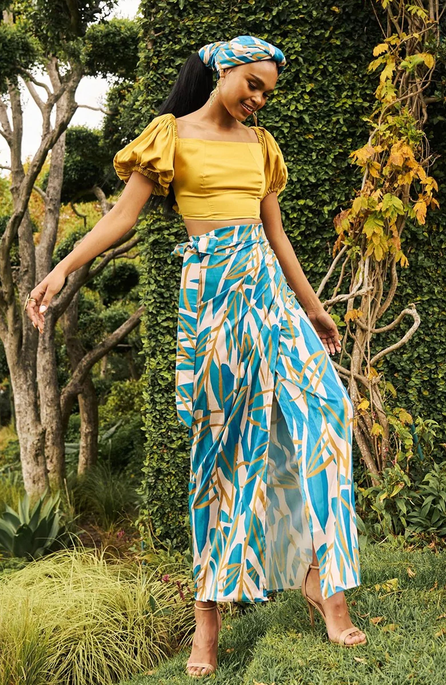 DIARRABLU Seur Blossom Print Maxi Wrap Skirt | Nordstrom