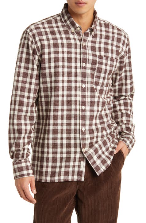 Drift Plaid Cotton Button-Down Shirt