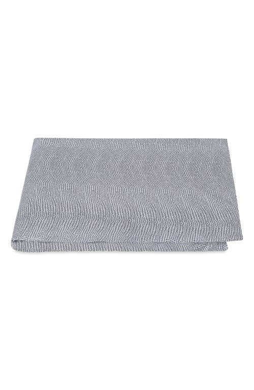 Matouk Jasper Cotton Sateen Fitted Sheet in Charcoal at Nordstrom