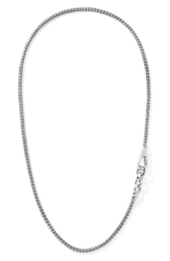 Shop John Hardy Slim Chain Necklace In Silver