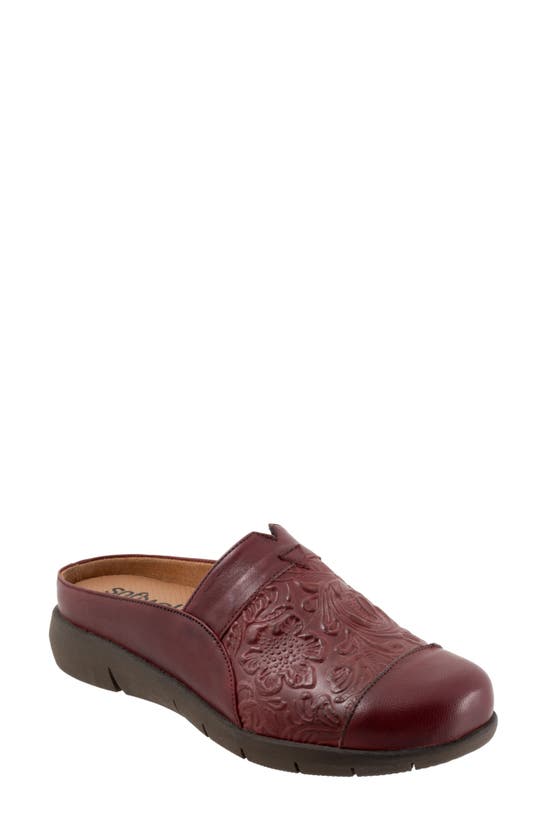 Shop Softwalk San Marcos Tooling Mule In Dark Red