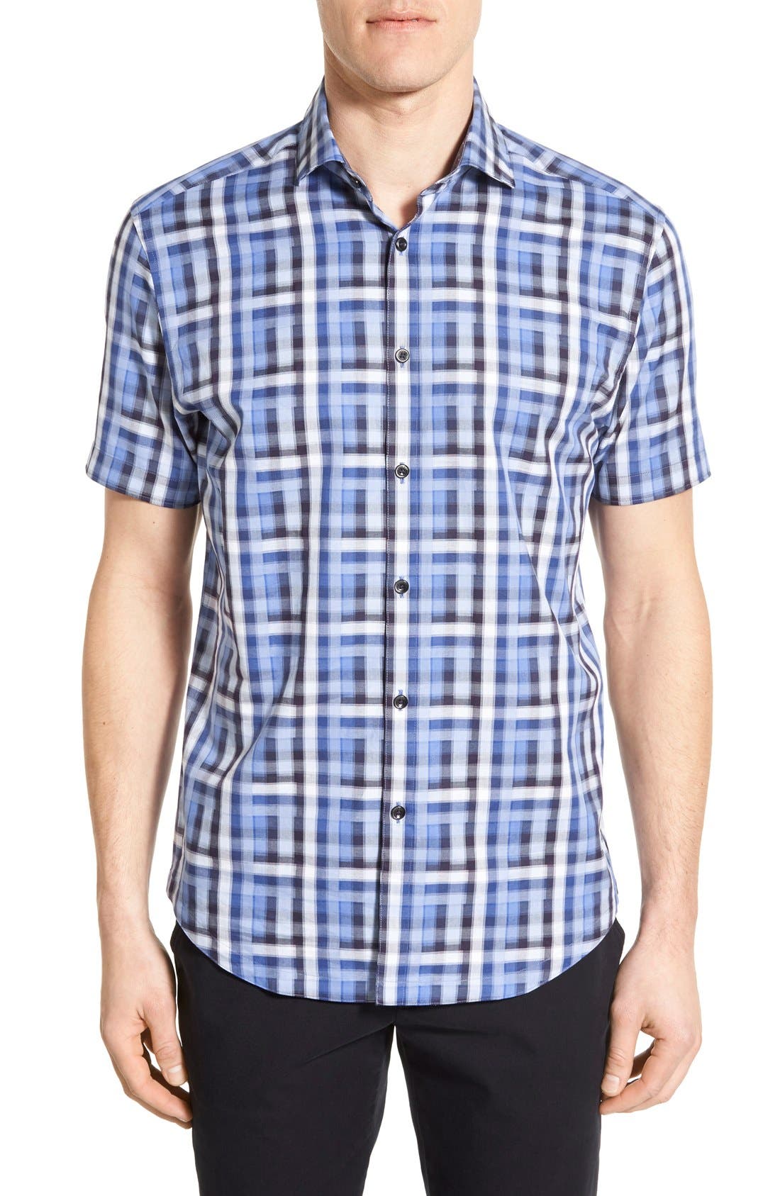 Good Man Brand 'Bond' Trim Fit Plaid Sport Shirt Nordstrom