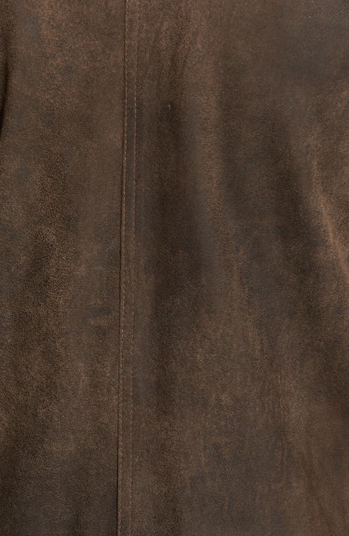 Shop Remy Leather Suede Moto Jacket In Frontier/cocoa