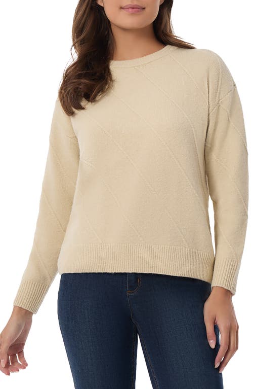 Shop Jones New York Drop Shoulder Crewneck Sweater In Oatmeal