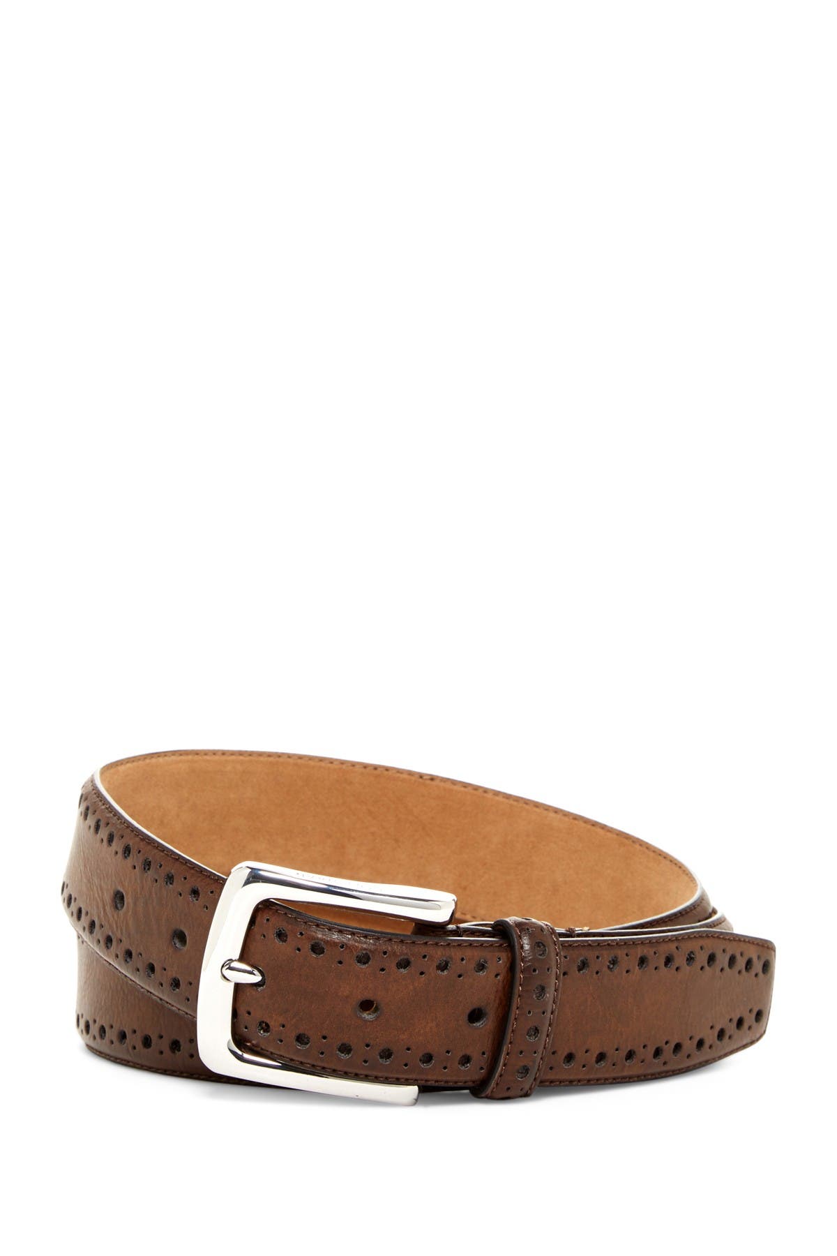 cole haan perforated belt