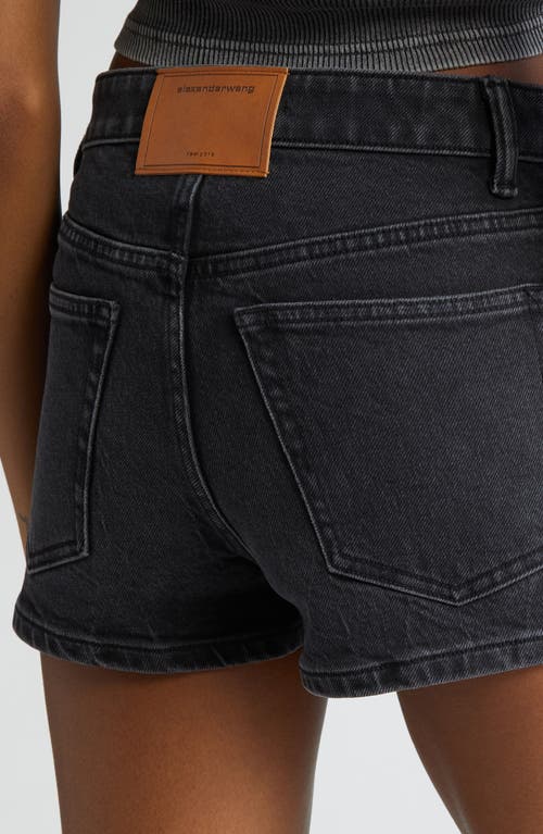 Alexander Wang Stretch Denim Skort In Grey Aged