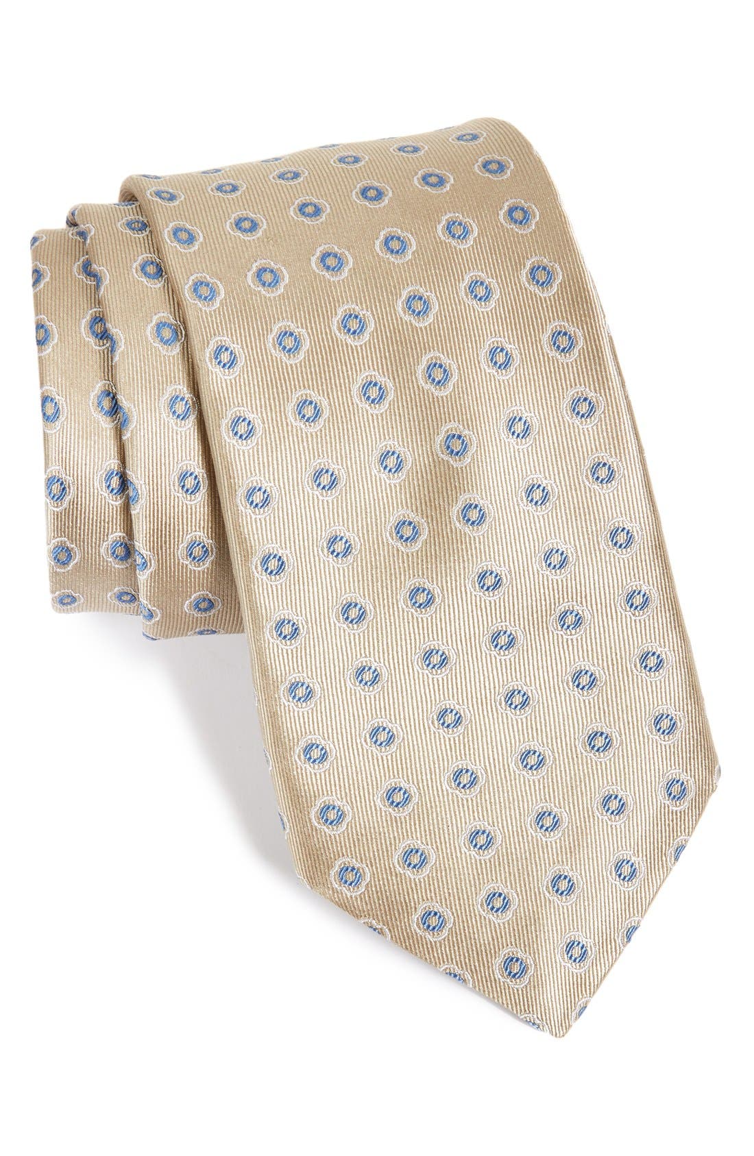 medallion silk tie