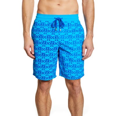 Vilebrequin Seahorses Swim Trunks, Blue