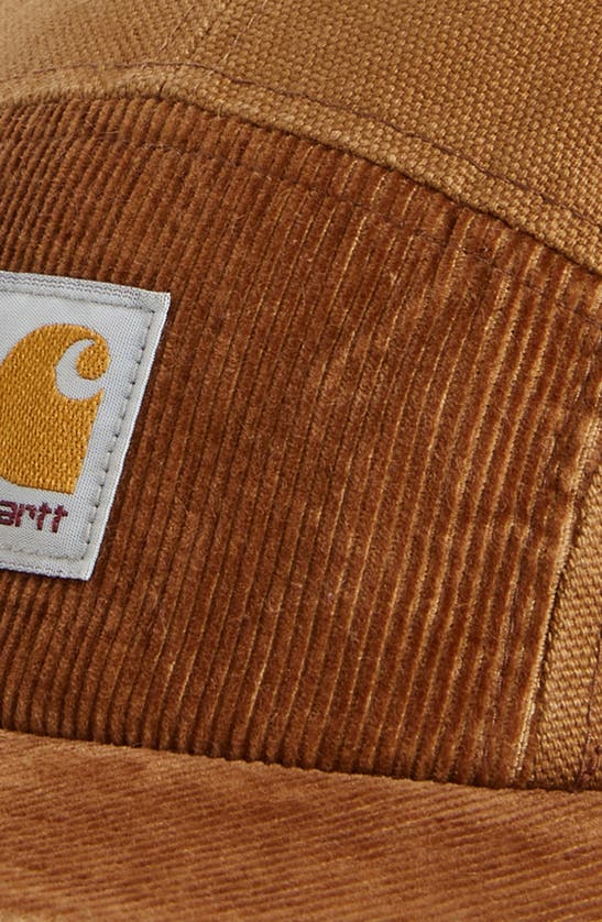 Carhartt Kirby Canvas & Corduroy Baseball Cap In Brown