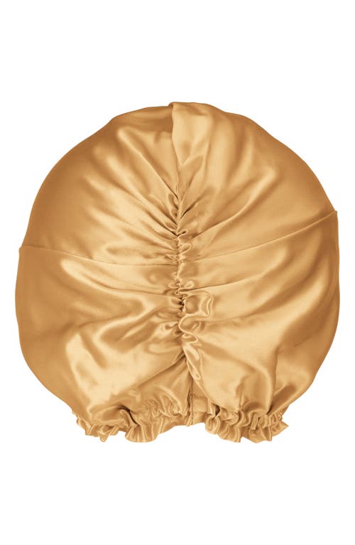 Blissy Mulberry Silk Hair Bonnet In Gold