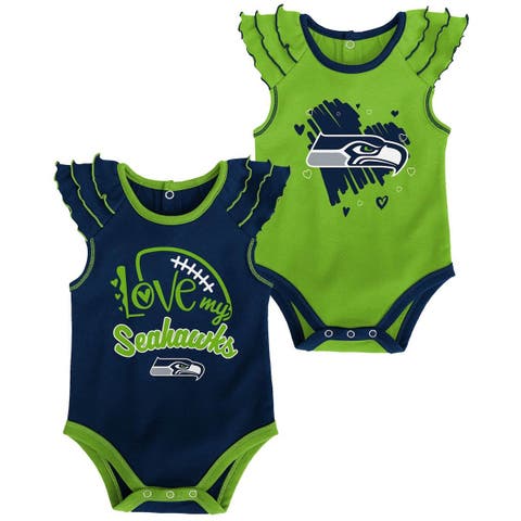 Outerstuff Preschool Neon Green Seattle Seahawks Primary Logo Long Sleeve T-Shirt