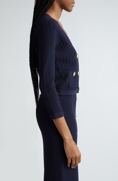 Shop L Agence L'agence Irvin Cardigan In Midnight/gold