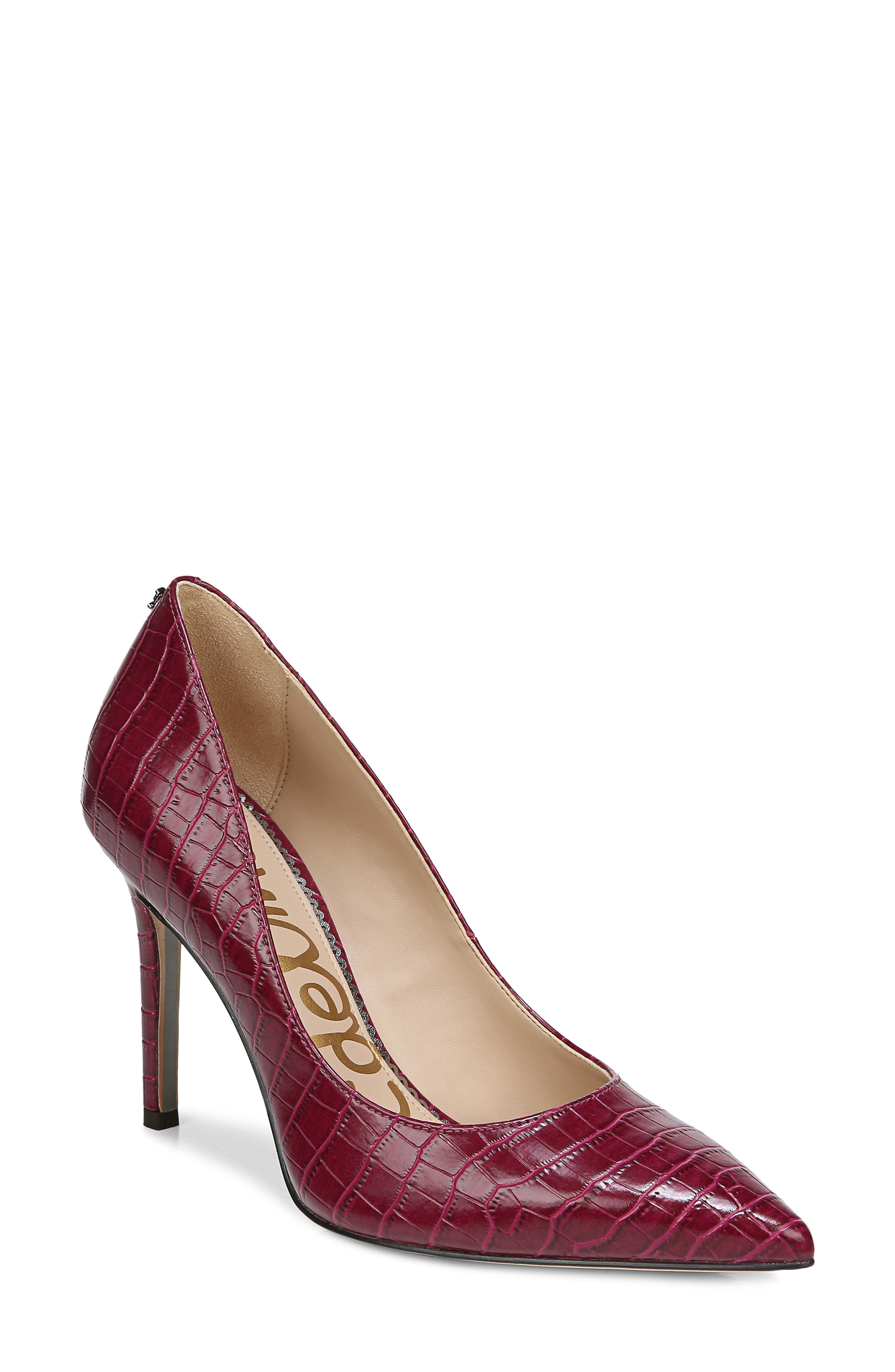 burgundy designer heels
