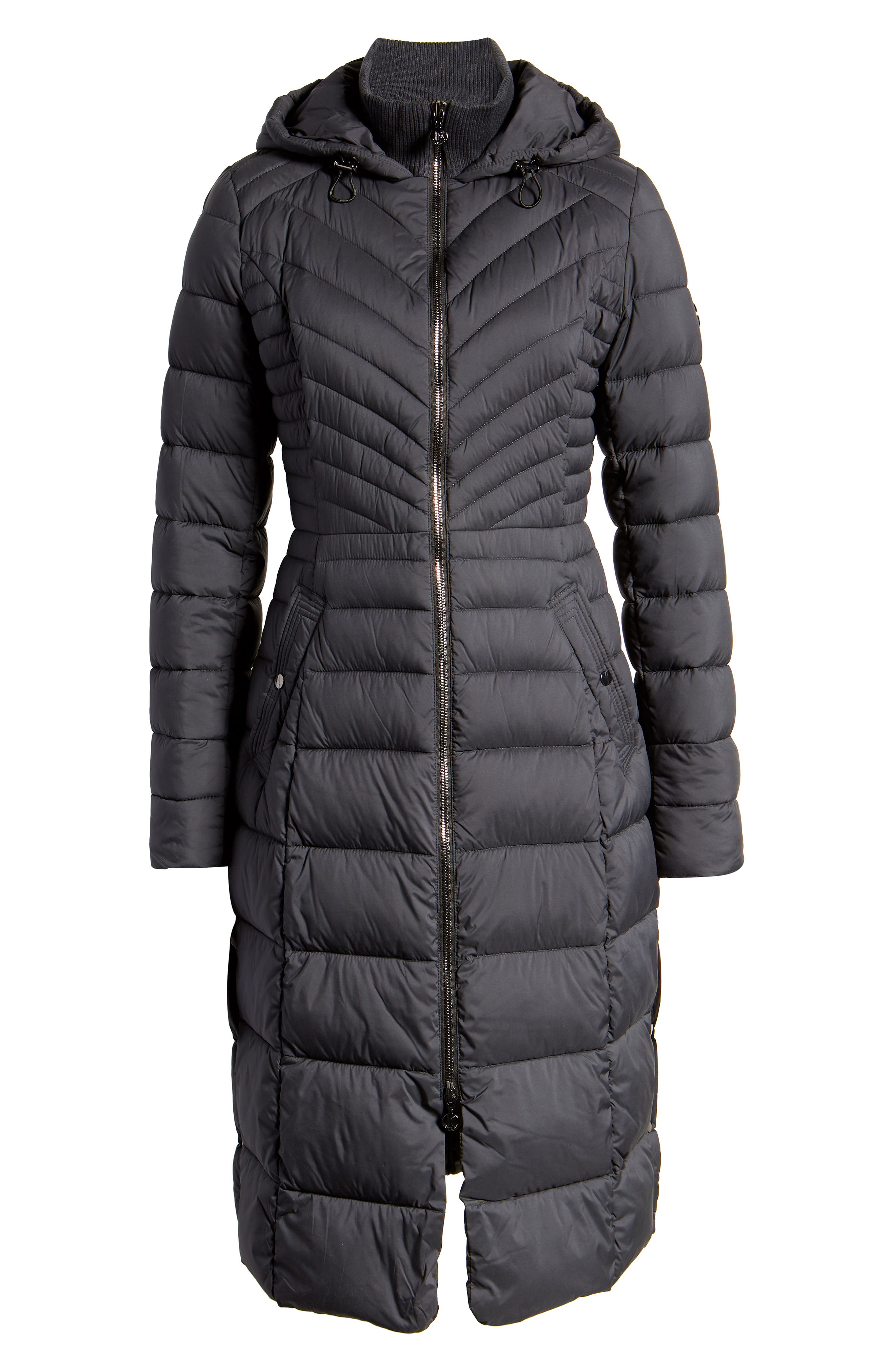 Bernardo Hooded Long Quilted Coat Nordstrom Rack