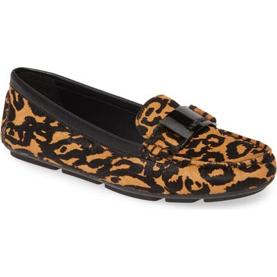 Calvin Klein Lisette Genuine Calf Hair Loafer, Brown