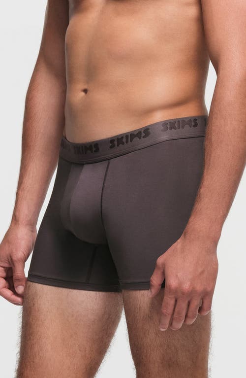 Shop Skims 3-inch Stretch Modal Boxer Briefs In Iron