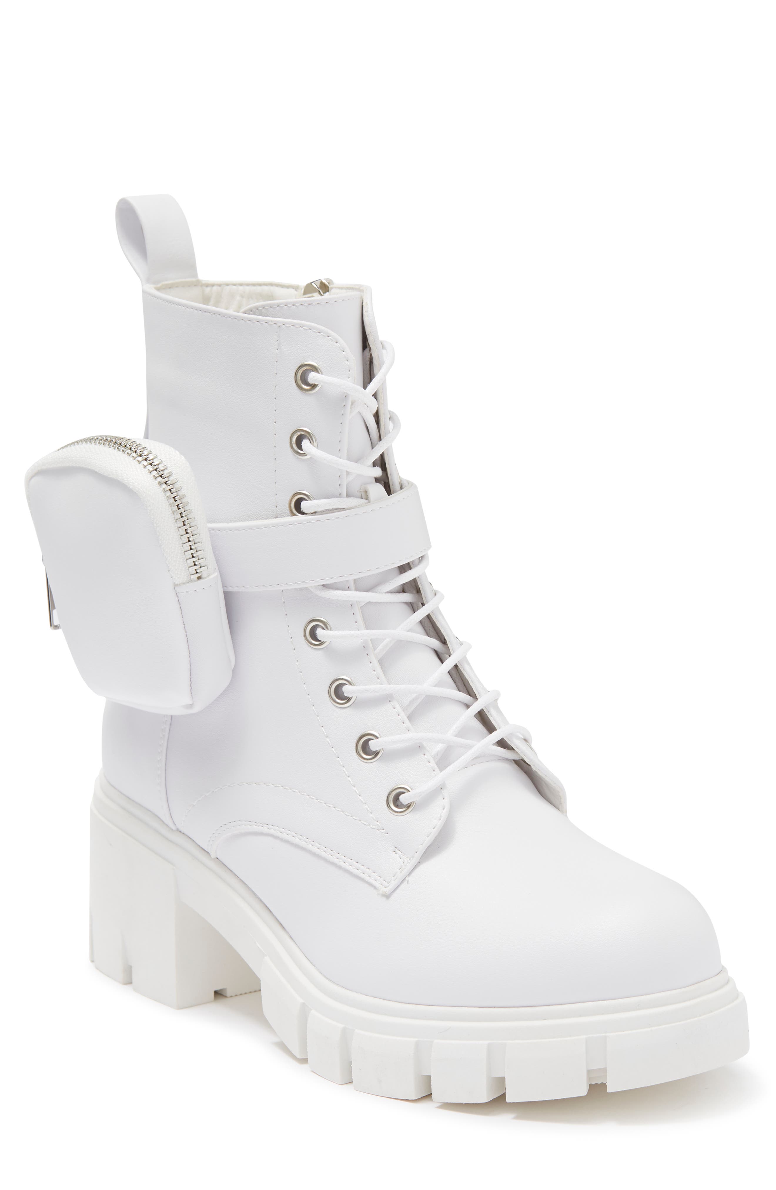 white leather combat boots
