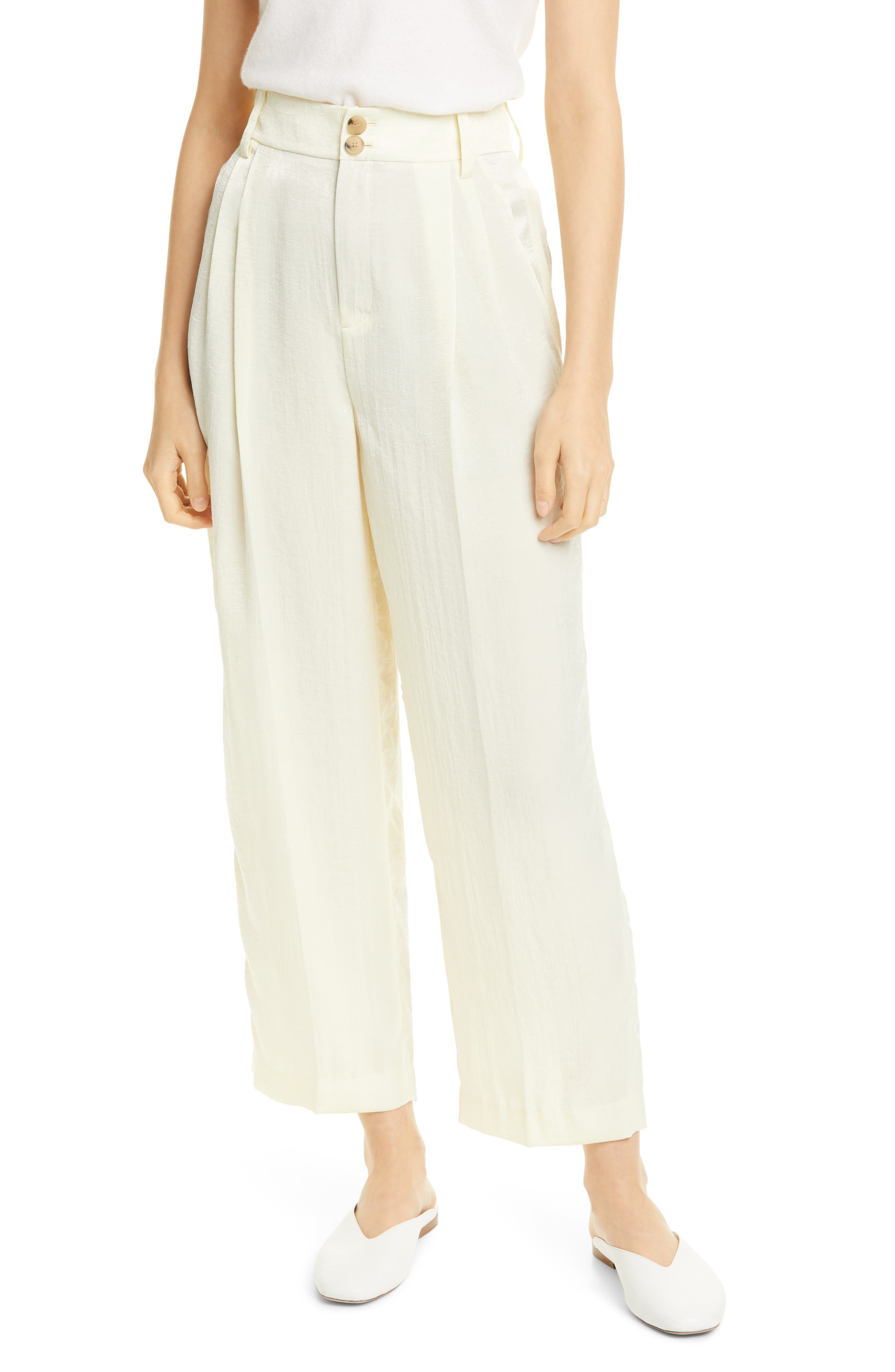 Wide leg ankle trousers Clearance
