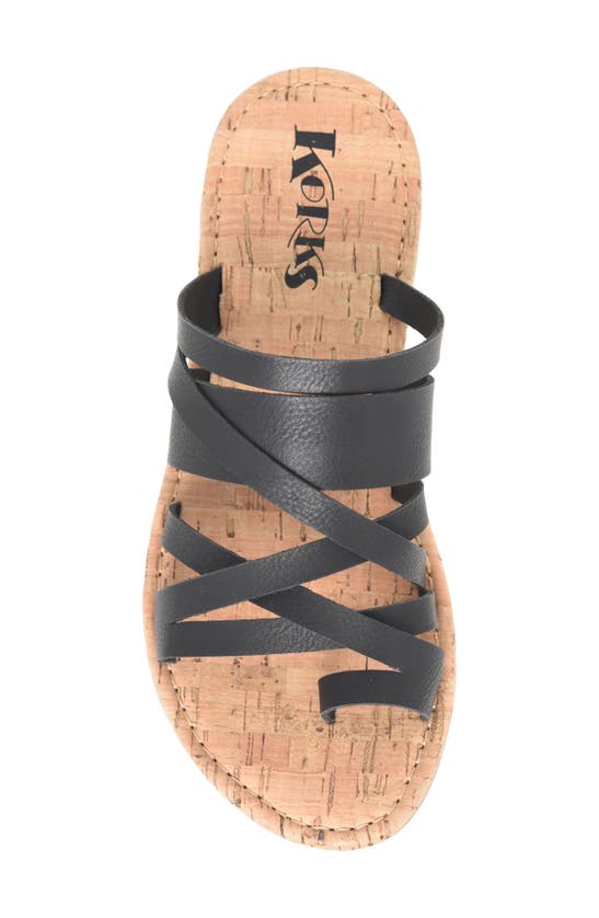 Korks Clemmons Strappy Sandal In Black