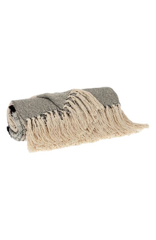 Parkland Collection Inca Fringe Throw Blanket In Gray