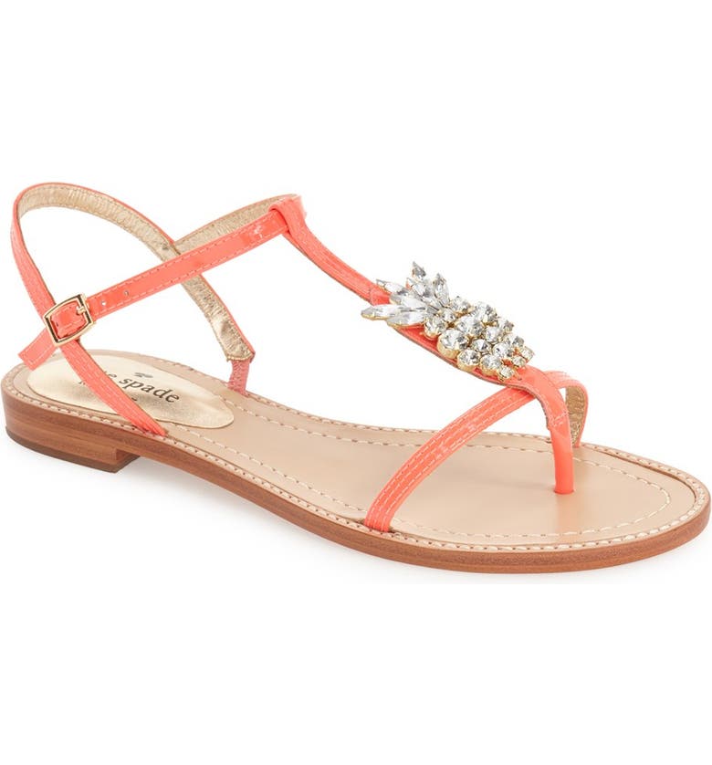 kate spade new york 'serafina' crystal pineapple flat sandal (Women ...