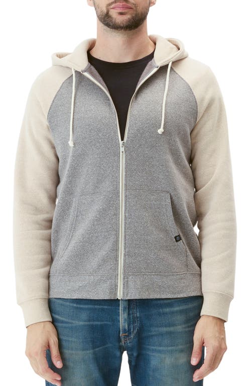 Threads for Thought Raglan Hoodie in Heather Grey/Chai