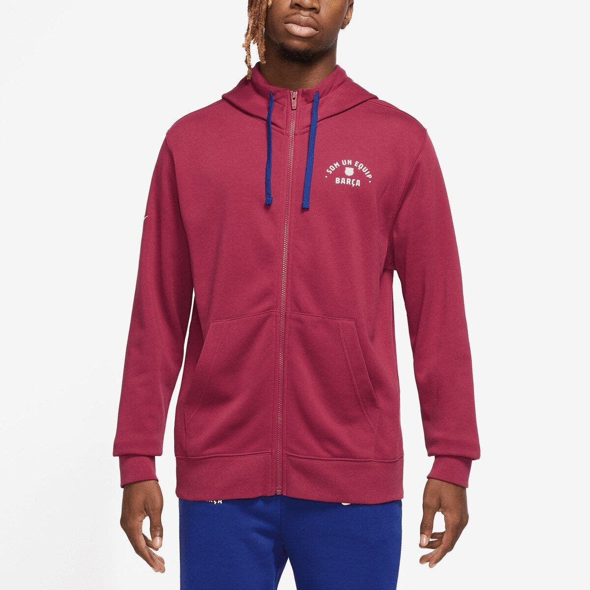 Nike Men's Nike Red Barcelona Club Fleece FullZip Hoodie Nordstrom