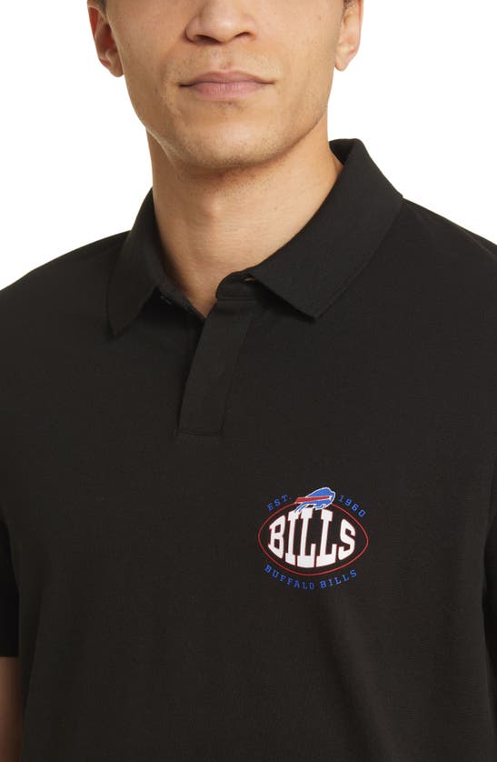 Shop Hugo Boss Boss X Nfl Cotton Polo In Buffalo Bills Black