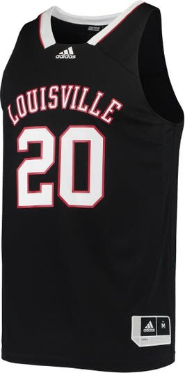 Men's adidas #20 Black Louisville Cardinals Reverse Retro Jersey