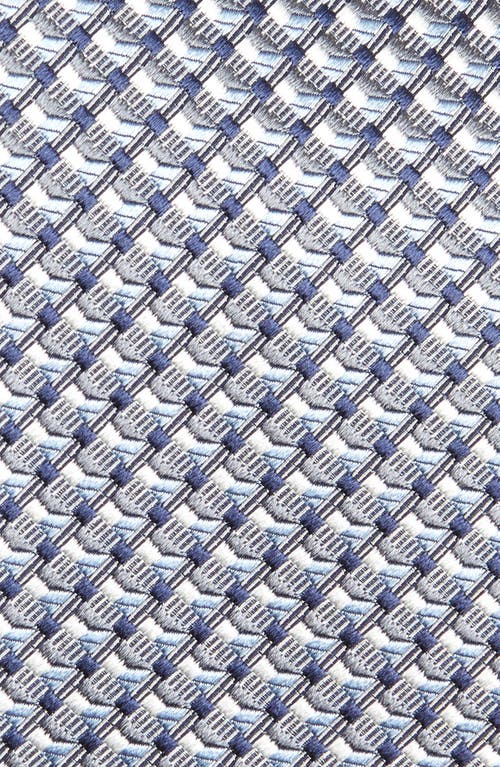 Shop Brioni Geometric Pattern Silk Tie In Blue