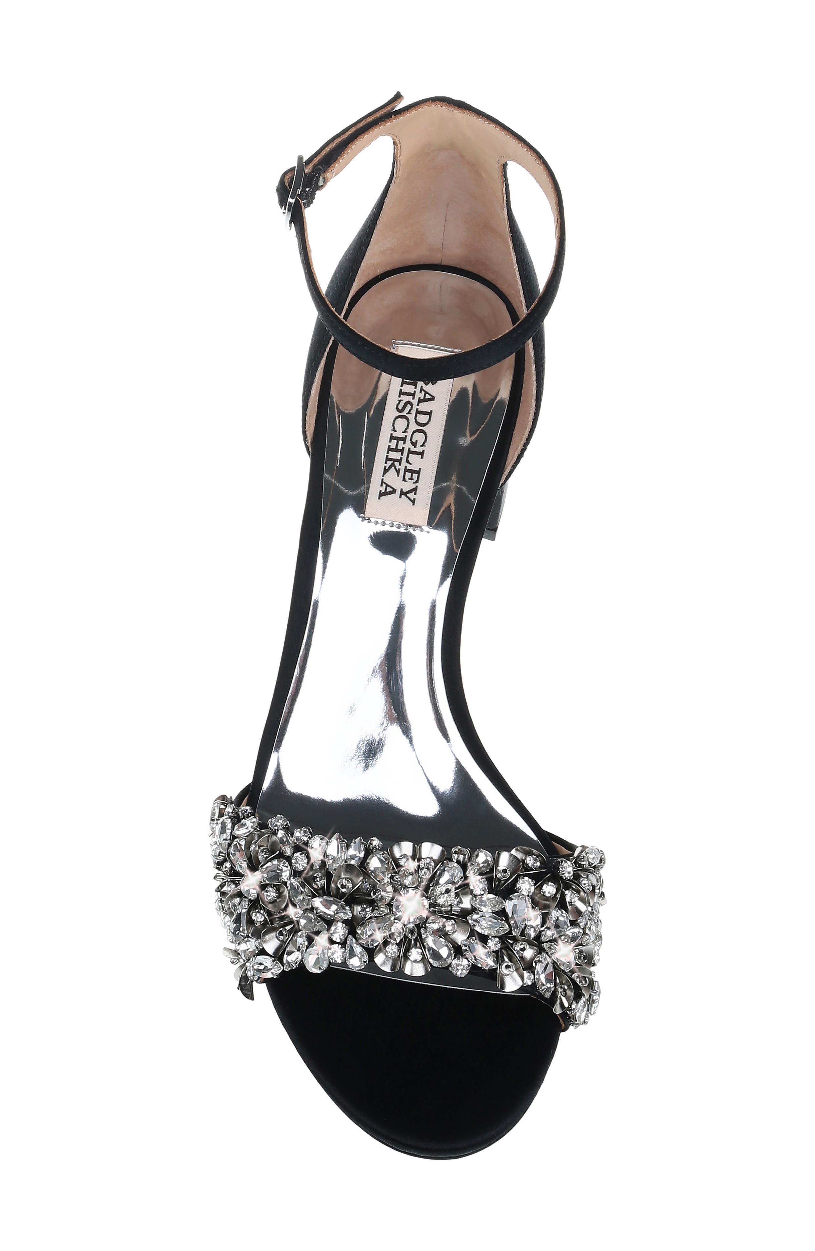 badgley mischka vega crystal embellished sandal