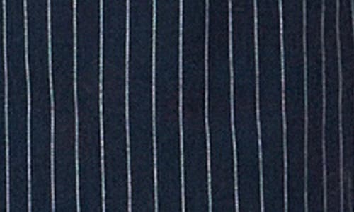 Endless Rose Stripe Pleat High Waist Pants In Navy
