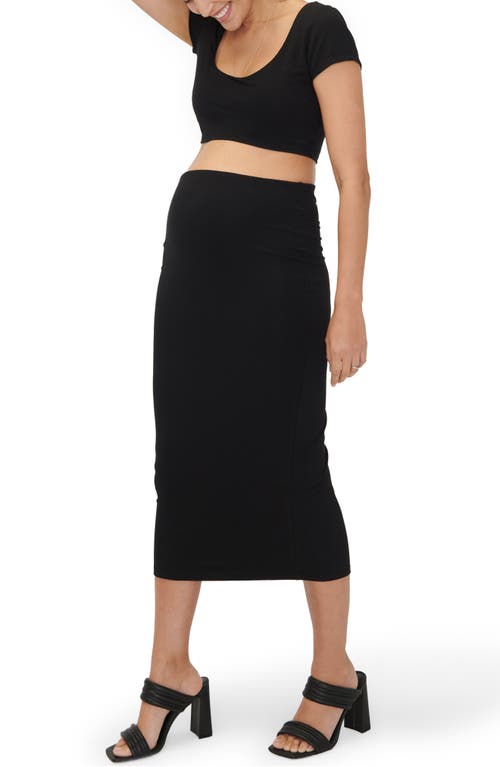HATCH The Body Maternity Midi Skirt in Black