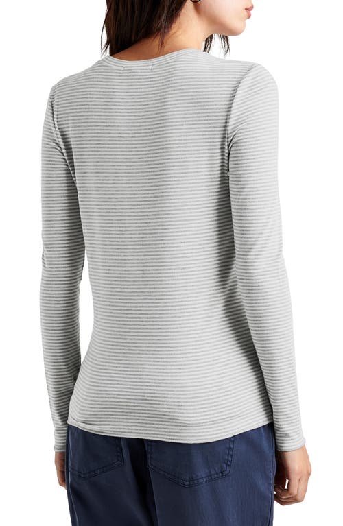 Shop Splendid Stripe Long Sleeve T-shirt In Tawny/heather Fog Stripe