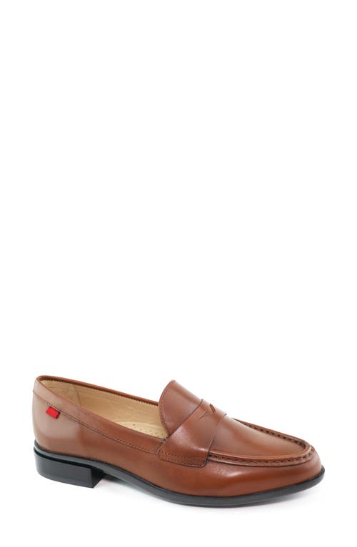 Lafayette Penny Loafer in Cognac Brushed Napa