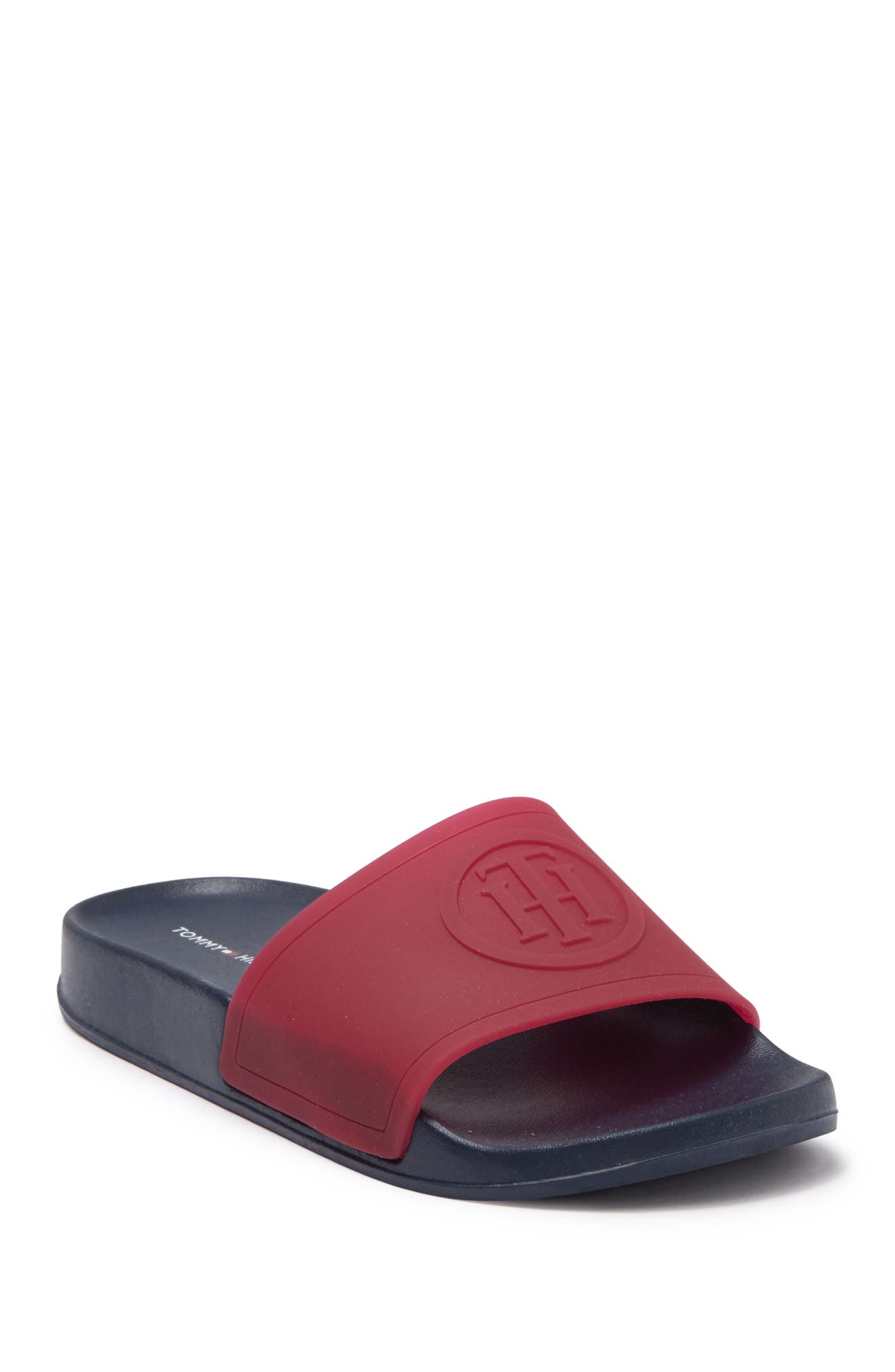 Tommy Hilfiger Lucite Slide Sandal In Red Multi Sy