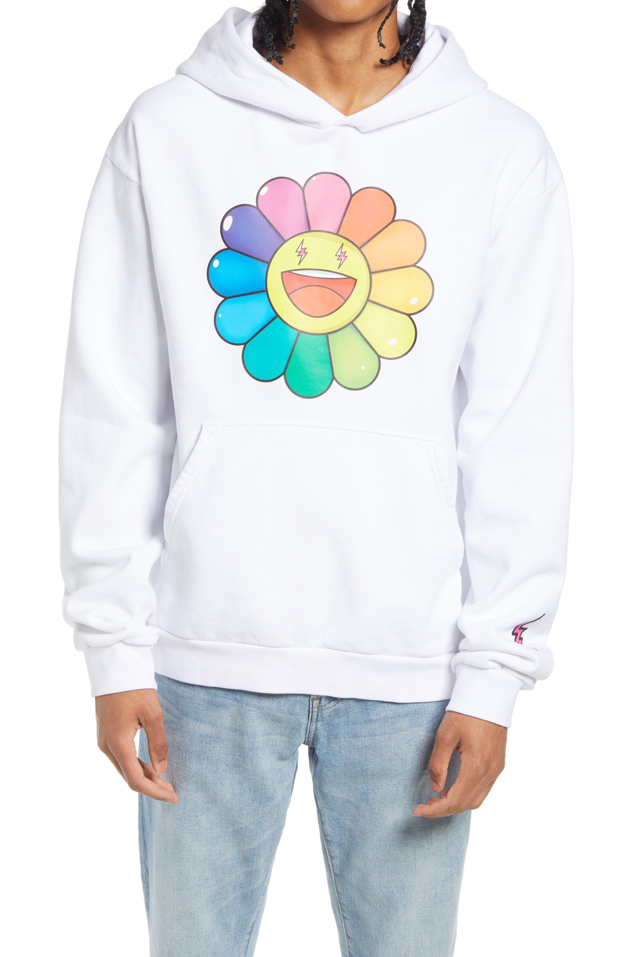 Rainbow flower hoodie Clearance