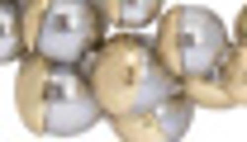 Saachi Half Moon Imitation Pearl Cluster Statement Necklace In Grey
