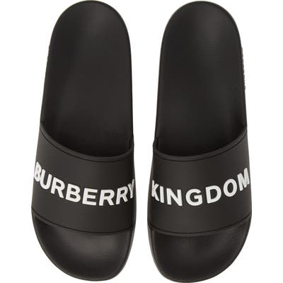 Burberry Furley Slide Sandal, Black