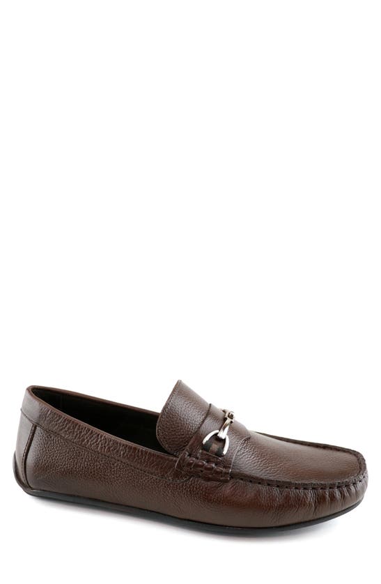 Shop Marc Joseph New York Liberty Ave Loafer Driving Shoe In Brown Grainy