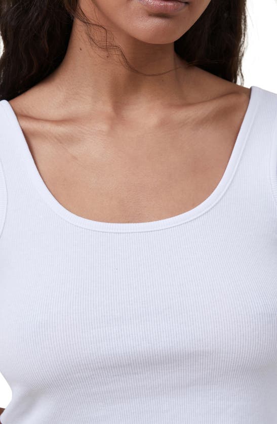 Shop Cotton On The One Rib Crop Tank In White