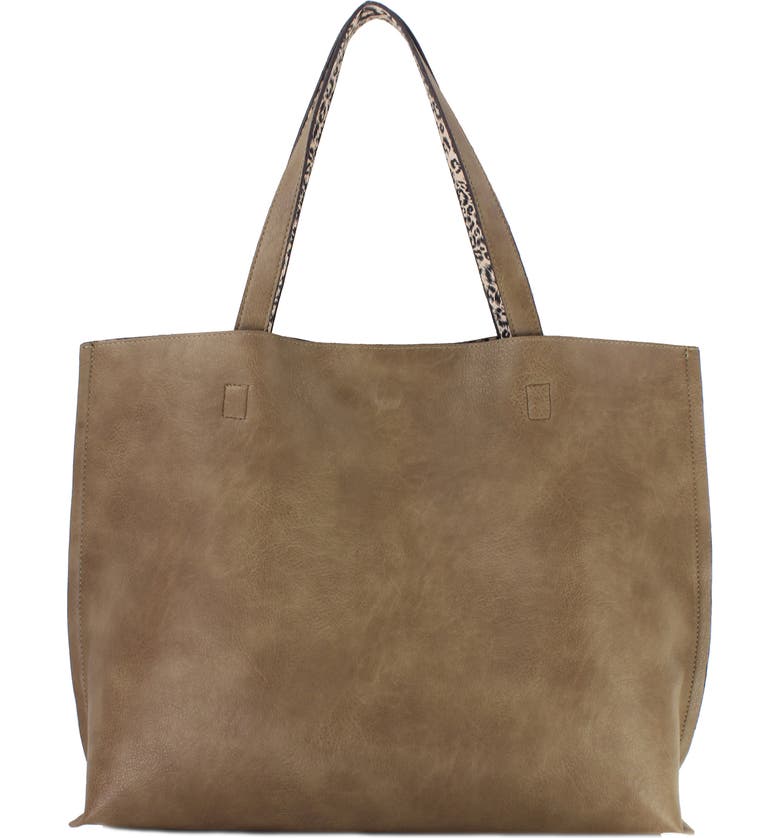Street Level Reversible Faux Leather Tote | Nordstrom