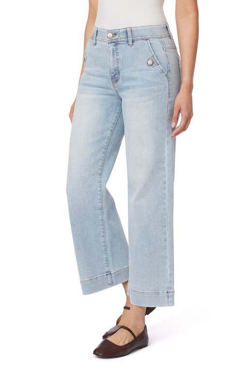 Curve Appeal Premium Crop Wide Leg Jeans In Sky Blue