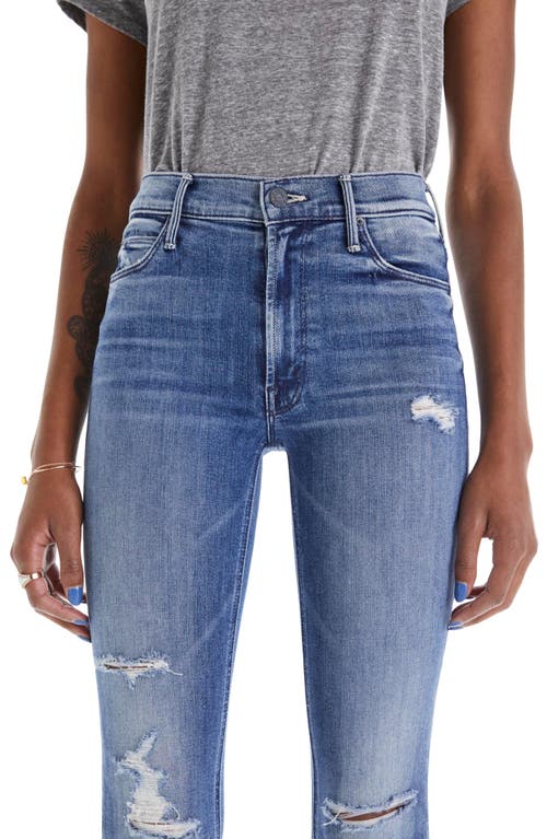 Mother The Dazzler Mid Rise Ankle Straight Jeans In Weekend Warrior In Weekend Warrior