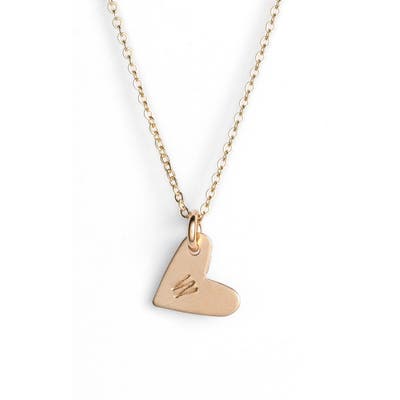 Nashelle 14K-Gold Fill Initial Mini Heart Pendant Necklace