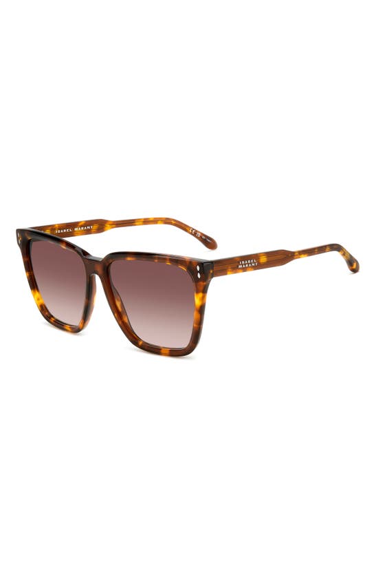 Shop Isabel Marant 58mm Cat Eye Sunglasses In Brown Havana/ Brown Gradient