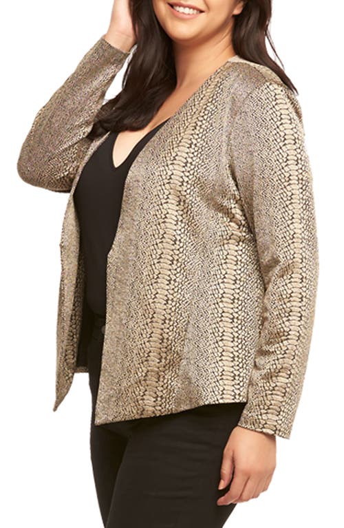 Tart Sun Blazer Snake Print Jacket In Gold Snake