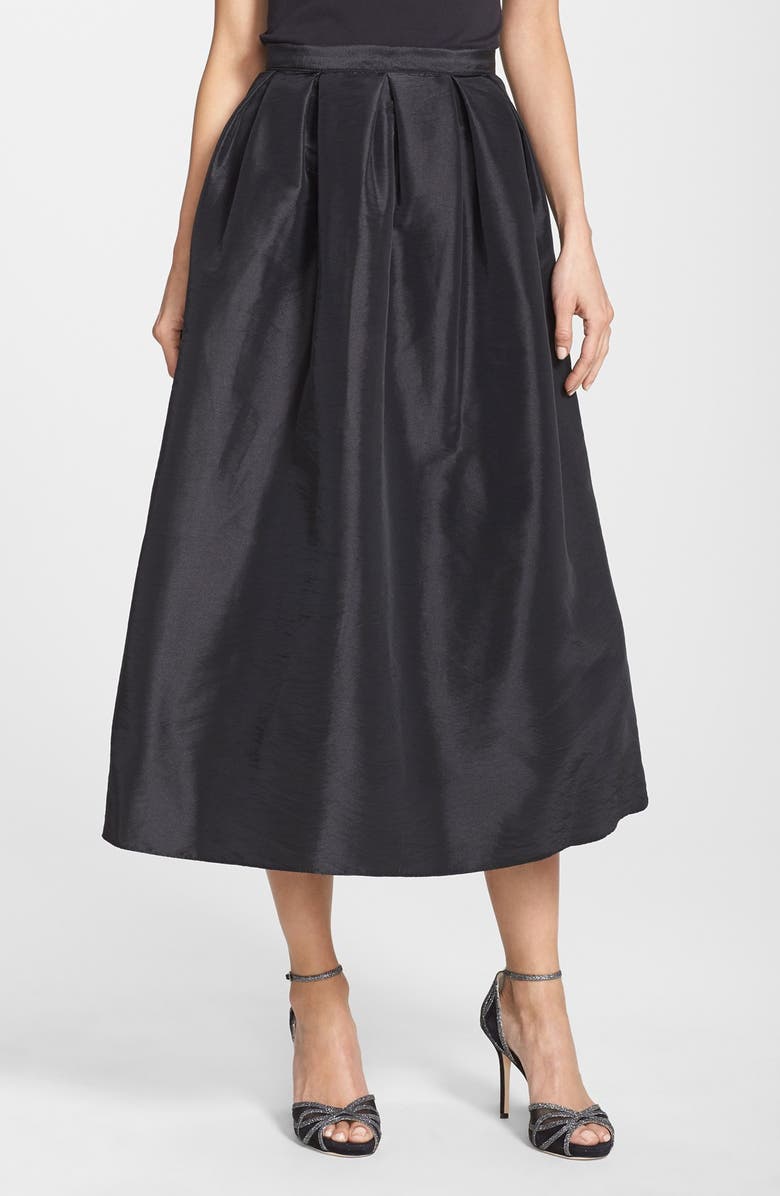 Marina Pleated Taffeta Midi Skirt | Nordstrom