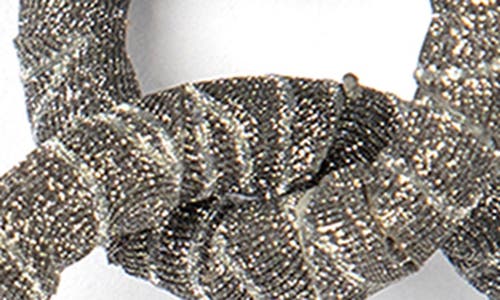 Deepa Gurnani Akari Glitter Wrapped Hoop Earrings In Gunmetal